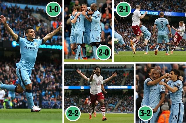 Fernandinho Tentukan Kemenangan City atas Aston Villa 3-2